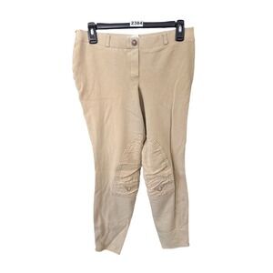 TuffRider Breeches Women 28 Tan Starter Lowrise Pull On Equestrian Riding Pants